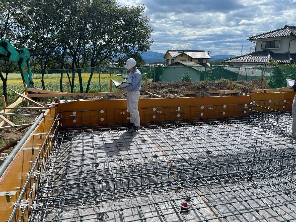 鉄筋現場検査です